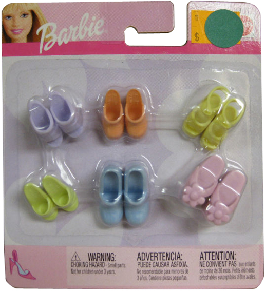 Mattel Barbie Little Extras fashion doll shoes 68715 late 1990s to early 2000s 